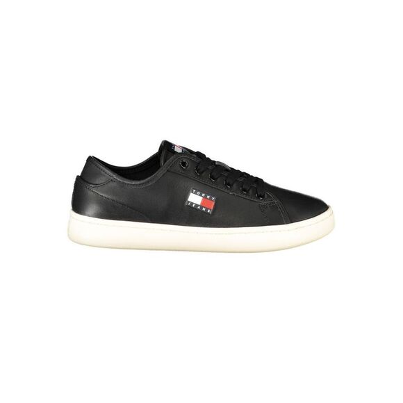 Tommy Hilfiger Black Polyurethane Women Women's Sneaker
